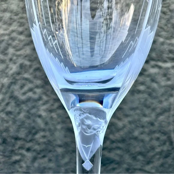 LALIQUE - Crystal ANGEL Champagne Flute